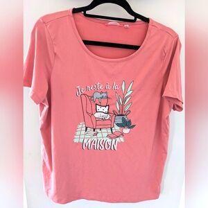 La Vie En Rose Pajama Lounge Top